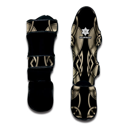 Viking Wolves Symbol Print Muay Thai Shin Guard