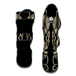 Viking Wolves Symbol Print Muay Thai Shin Guard