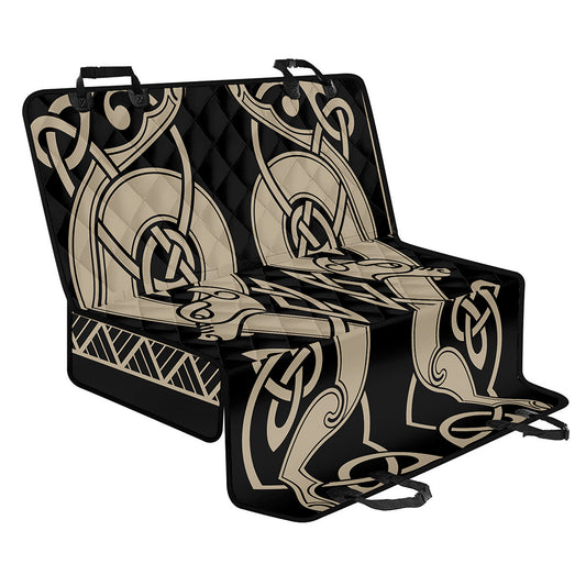 Viking Wolves Symbol Print Pet Car Back Seat Cover