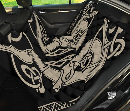 Viking Wolves Symbol Print Pet Car Back Seat Cover