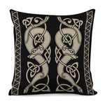 Viking Wolves Symbol Print Pillow Cover