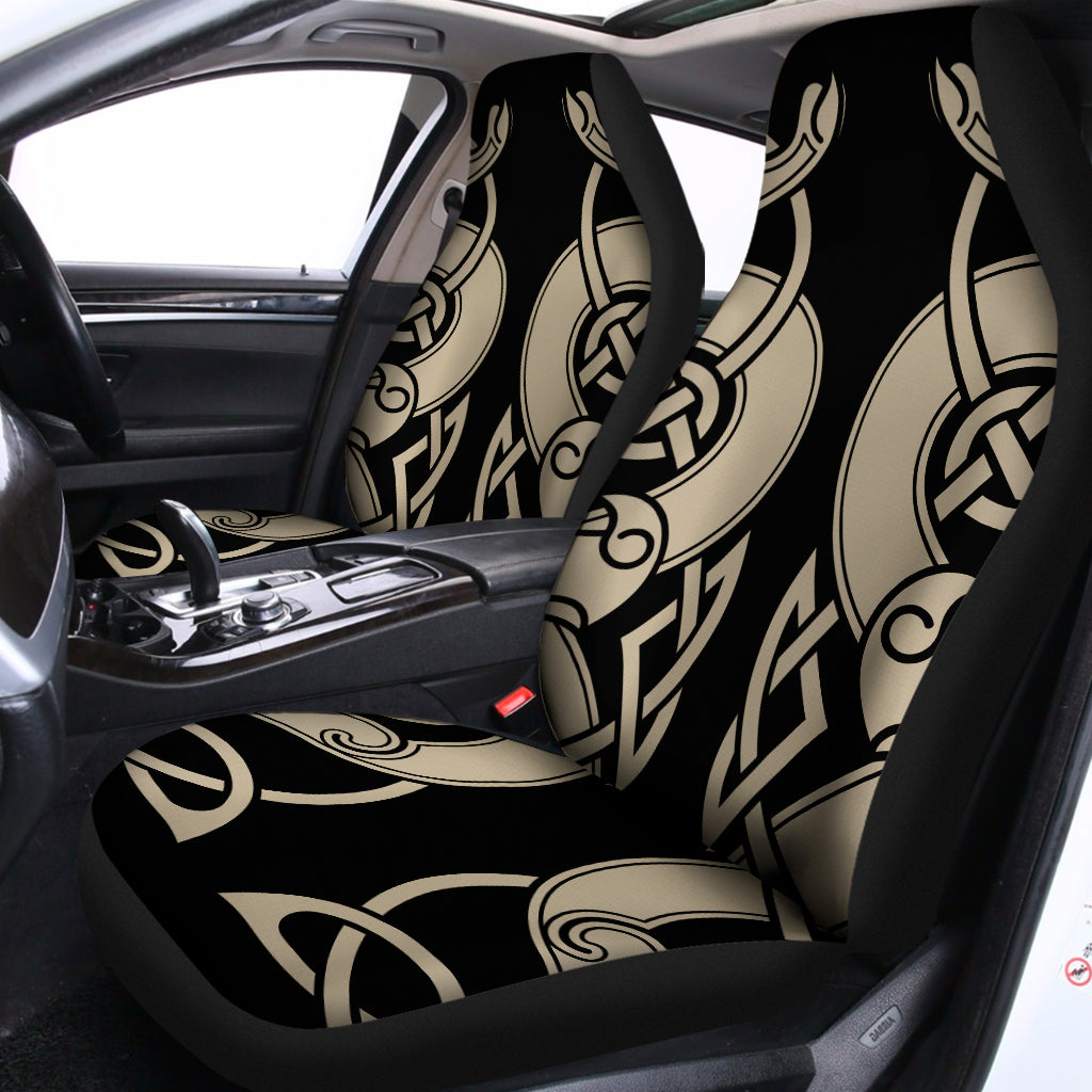 Viking Wolves Symbol Print Universal Fit Car Seat Covers