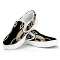 Viking Wolves Symbol Print White Slip On Sneakers