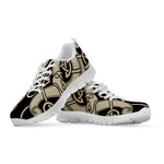 Viking Wolves Symbol Print White Sneakers