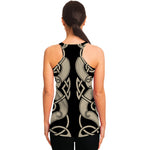Viking Wolves Symbol Print Women's Racerback Tank Top