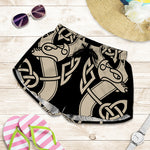 Viking Wolves Symbol Print Women's Shorts