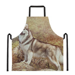 Vintage Alaskan Malamute Print Apron