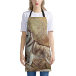 Vintage Alaskan Malamute Print Apron