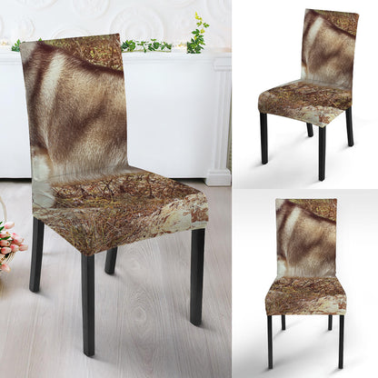 Vintage Alaskan Malamute Print Dining Chair Slipcover