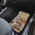 Vintage Alaskan Malamute Print Front and Back Car Floor Mats