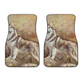 Vintage Alaskan Malamute Print Front Car Floor Mats