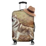 Vintage Alaskan Malamute Print Luggage Cover