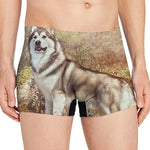 Vintage Alaskan Malamute Print Men's Boxer Briefs
