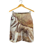 Vintage Alaskan Malamute Print Men's Shorts