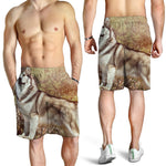 Vintage Alaskan Malamute Print Men's Shorts
