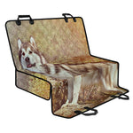 Vintage Alaskan Malamute Print Pet Car Back Seat Cover