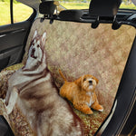 Vintage Alaskan Malamute Print Pet Car Back Seat Cover