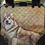 Vintage Alaskan Malamute Print Pet Car Back Seat Cover