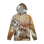 Vintage Alaskan Malamute Print Pullover Hoodie