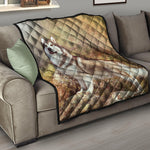 Vintage Alaskan Malamute Print Quilt