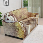 Vintage Alaskan Malamute Print Sofa Cover