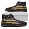Vintage American Flag Patriotic Men's High Top Shoes GearFrost