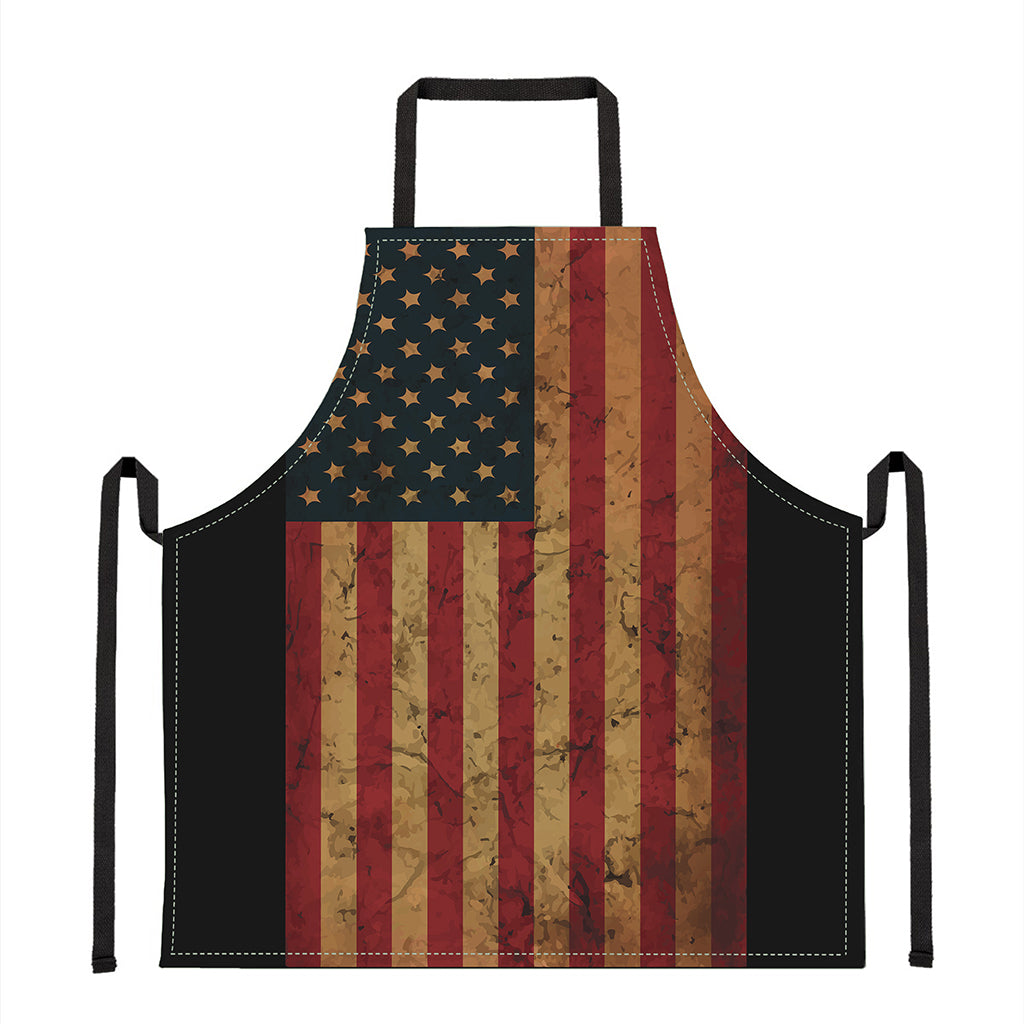 Vintage American Flag Print Apron