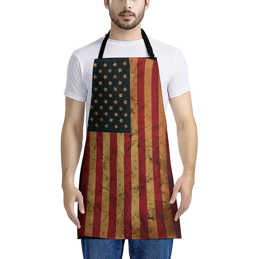 Vintage American Flag Print Apron