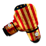 Vintage American Flag Print Boxing Gloves