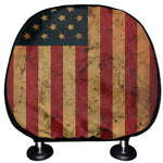 Vintage American Flag Print Car Headrest Covers