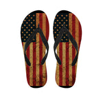 Vintage American Flag Print Flip Flops