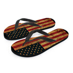 Vintage American Flag Print Flip Flops