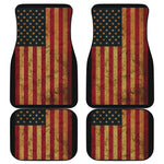 Vintage American Flag Print Front and Back Car Floor Mats