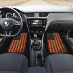 Vintage American Flag Print Front and Back Car Floor Mats