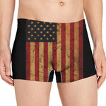 Vintage American Flag Print Men's Boxer Briefs