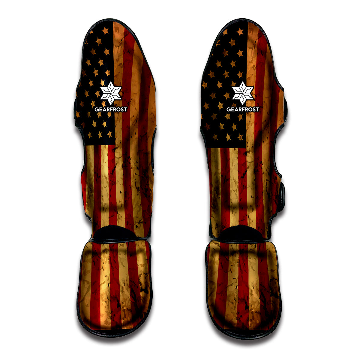Vintage American Flag Print Muay Thai Shin Guard
