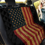 Vintage American Flag Print Pet Car Back Seat Cover