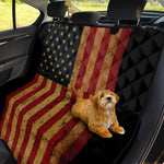 Vintage American Flag Print Pet Car Back Seat Cover