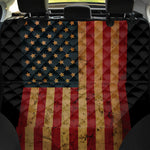 Vintage American Flag Print Pet Car Back Seat Cover