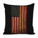 Vintage American Flag Print Pillow Cover