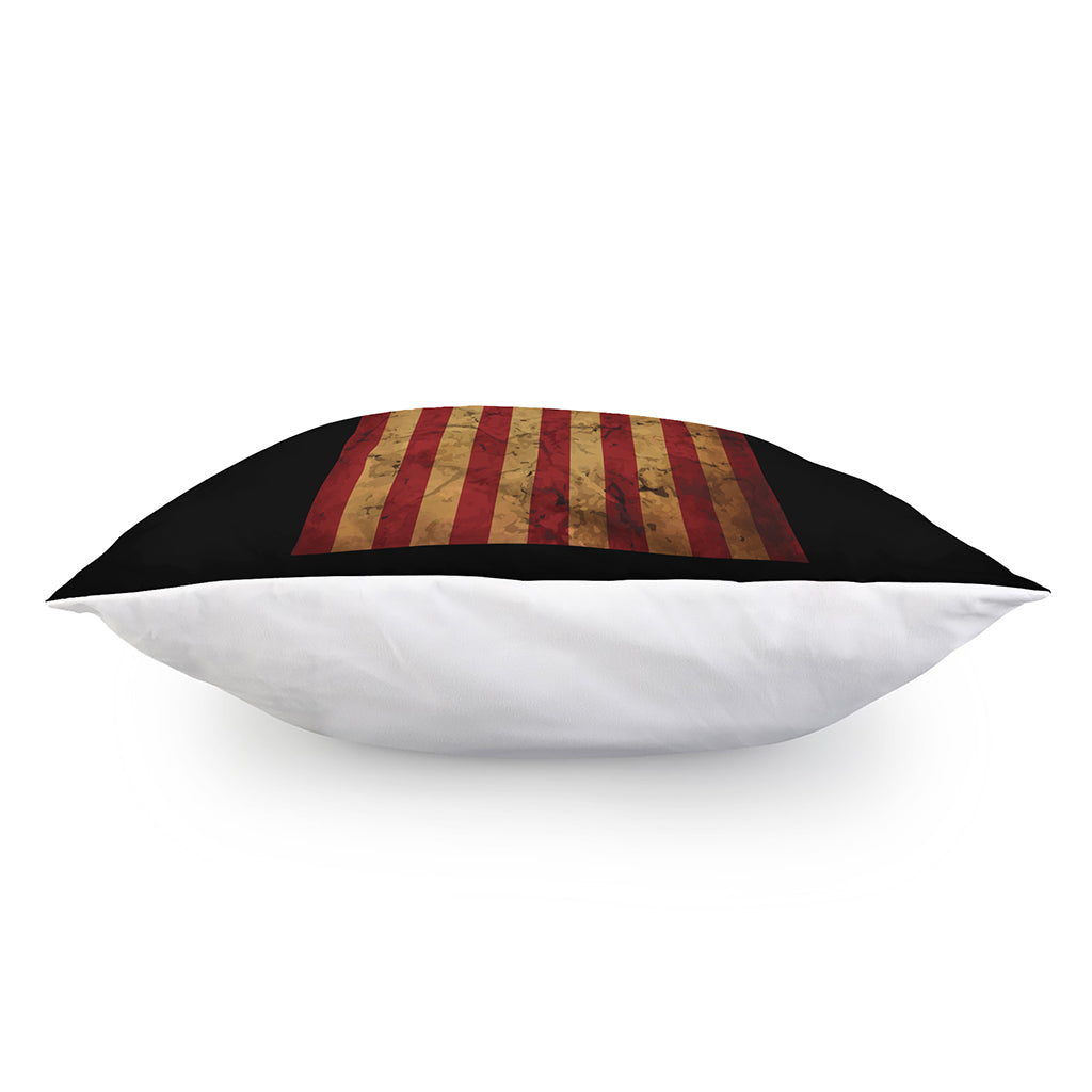 Vintage American Flag Print Pillow Cover