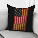 Vintage American Flag Print Pillow Cover