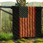 Vintage American Flag Print Quilt