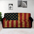 Vintage American Flag Print Sofa Cover