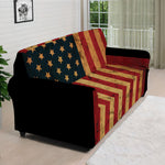 Vintage American Flag Print Sofa Cover