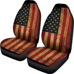 Vintage American Flag Print Universal Fit Car Seat Covers