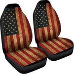 Vintage American Flag Print Universal Fit Car Seat Covers