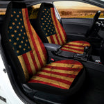 Vintage American Flag Print Universal Fit Car Seat Covers