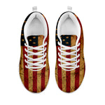Vintage American Flag Print White Sneakers