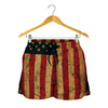 Vintage American Flag Print Women's Shorts
